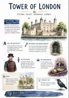 Vorschau - Arbeitsblätter - Lernplakat + Arbeitsblätter zum Thema "Tower of London" + Lösung & MP3 + Mindmap + Infografik - Deckblatt