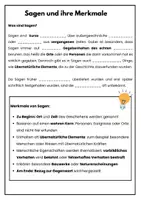 Vorschau - Arbeitsblätter - Sagen und ihre Merkmale am Beispiel "Heinzelmännchen" - Deckblatt