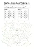 Vorschau - Arbeitsblätter - Rubbelbingo 2 -Grundaufgaben Mathe - Partnerarbeit - Deckblatt