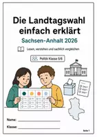 Vorschau - Arbeitsblätter - Landtagswahl Sachsen-Anhalt 2026 Klasse 5/6 - Seite 1