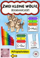Vorschau - Arbeitsblätter - Materialpaket Zwei kleine Wölfe Liederarbeitung & Boomwhacker - Seite 1