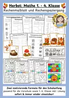 Vorschau - Arbeitsblätter - Herbst: Mathe 1.-4. Klasse (zwei motivierende Formate) - Deckblatt