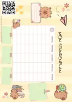 Vorschau - Arbeitsblätter - Stundenplan Capybara - Deckblatt