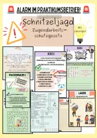 Vorschau - Stationenlernen - Schnitzeljagd Jugendarbeitsschutzgesetz, Praktikum, Berufsorientierung - Deckblatt