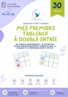 Aperçu - Apprentissages en autonomie - 30 tableaux à double entrée progressifs – Formes & couleurs | Maternelle PS MS GS - Page de couverture