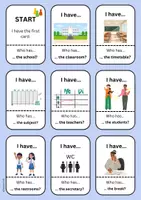 Vorschau - Spiele - Spiel Englisch: I have.../Who has... School and Subjects - Seite 1