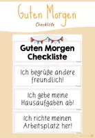 Vorschau - Aufgabenkarten - Guten Morgen Checkliste - Deckblatt