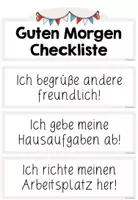 Vorschau - Aufgabenkarten - Guten Morgen Checkliste - Seite 1