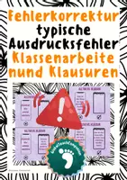 Vorschau - Poster - Fehlerkorrektur von Alltagssprache in Klassenarbeiten und Klausuren - Deckblatt