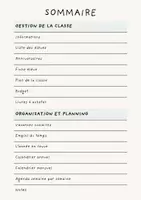 Aperçu - Outils du professeur - Agenda Professeur des Écoles 2026-2027 | PDF & Canva Éditable - Page 1