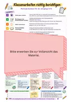 Vorschau - Arbeitsblätter - Klassenarbeiten berichtigen / Berichtigung / Klassenarbeitsberichtigung - Deckblatt