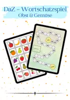 Vorschau - Spiele - DaZ / Deutsch als Zweitsprache: Wortschatzspiel - Obst und Gemüse - Deckblatt
