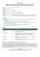Vorschau - Spiele - Mystery "Mensch und Tier" - Vegetarismus - Ethik/Praktische Philosophie, Klasse 5/6 - Seite 1