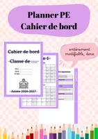 Aperçu - Outils du professeur - Planner 2026-2027 Cahier de bord - Page de couverture