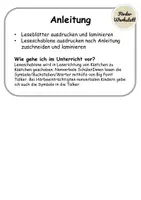 Vorschau - Fördermaterial/Inklusion - Leseschablone A/a – Lesen mit Lautgebärde und Anlautbildern - Seite 1