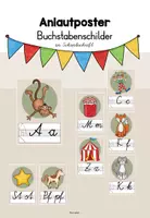 Vorschau - Poster - Anlautposter/ Buchstabenschilder in Schreibschrift - Deckblatt