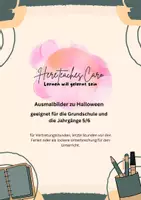 Vorschau - Mal- und Bastelvorlagen - Ausmalbilder zu Halloween - Deckblatt