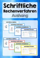 Vorschau - Poster - schriftliche Rechenverfahren / Rechenarten - Aushang / Tafelmaterial - Deckblatt