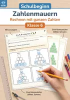 Vorschau - Arbeitsblätter - Schulbeginn Zahlenmauern Rechnen mit ganzen Zahlen Klasse 6 - Deckblatt