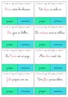 Aperçu - Apprentissages en autonomie - Cartes à pince nom propre ou nom commun - Page 1
