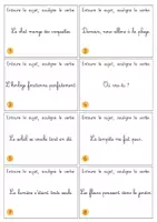 Aperçu - Apprentissages en autonomie - Cartes entourer sujet souligner verbe - Page de couverture