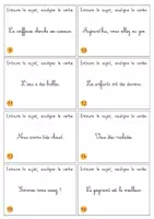 Aperçu - Apprentissages en autonomie - Cartes entourer sujet souligner verbe - Page 1