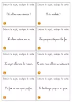 Aperçu - Apprentissages en autonomie - Cartes entourer sujet souligner verbe - Page 2