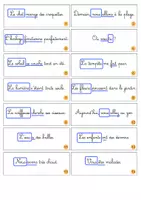 Aperçu - Apprentissages en autonomie - Cartes entourer sujet souligner verbe - Page 3