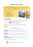 Vorschau - Arbeitsblätter - Writing task: A Crazy Invention - Deckblatt