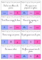 Aperçu - Apprentissages en autonomie - Cartes à pince pronoms personnels sujets - Page 2