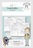 Vorschau - Arbeitsblätter - Lesestraßen "Sommer": Lesespur oder Leseübung (2x differenziert) - Deckblatt