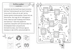 Vorschau - Arbeitsblätter - Lesestraßen "Sommer": Lesespur oder Leseübung (2x differenziert) - Seite 2