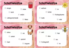 Vorschau - Fördermaterial/Inklusion - Schüttelsätze - Sätze bilden - Materialpaket - Seite 1