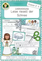 Vorschau - Arbeitsblätter - Leise rieselt der Schnee: Lied zum Winter erarbeiten (Musik Grundschule Klasse 2-4) - Deckblatt