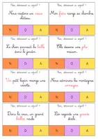 Aperçu - Apprentissages en autonomie - Cartes à pince GN : nom, déterminant ou adjectif ? - Page 1