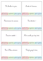 Aperçu - Apprentissages en autonomie - Cartes à pince Les types de phrases - Page 3