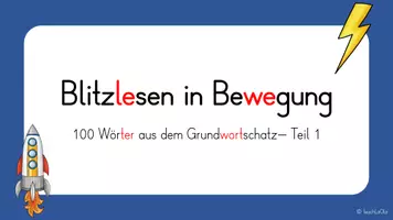 Vorschau - Präsentationen/Tafelbilder - Blitzlesen in Bewegung – Grundwortschatz Teil 1 - Seite 3