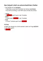 Vorschau - Arbeitsblätter - Hefteintrag Satzglieder: Subjekt - Seite 1