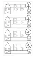 Vorschau - Arbeitsblätter - Buchstabenerarbeitung B – Kreativer Hefteintrag mit Bastelvorlage & Schreibübungen - Buchstabe B wie Baum - Seite 2