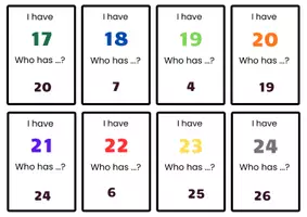 pretpregled - I Have Who Has - English Numbers 1-26 - strana 2