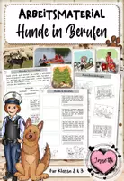 Vorschau - Unterrichtsreihen - Hunde: Hunde in Berufen (Arbeitsblätter & Tafelmaterial) - Deckblatt