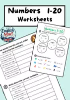 pretpregled - numbers 1-20 worksheets #2 English - Naslovnica