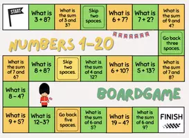 pretpregled - Numbers 1-20 Boardgame - English - Naslovnica