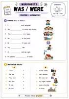 Vista previa - Hojas de trabajo - Past Simple: WAS/WERE. Explanation and Worksheet - página 3
