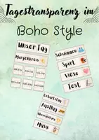 Vorschau - Mal- und Bastelvorlagen - Tagestransparenz im Boho Style - Deckblatt