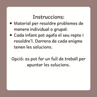 Vista previa - Tarjetas / Manipulativos - ELS ENIGMES DE CINQUÈ - página 1