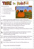 Vorschau - Mal- und Bastelvorlagen - Tiere im Kürbisfeld | Kunst im Herbst fertige Kunststunde - Seite 1