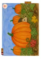 Vorschau - Mal- und Bastelvorlagen - Tiere im Kürbisfeld | Kunst im Herbst fertige Kunststunde - Seite 3