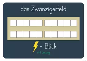 Vorschau - Präsentationen/Tafelbilder - Zwanzigerfeld Blitzblick - Ritual Matheunterricht Klasse 1 - Seite 1