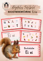 Vorschau - Präsentationen/Tafelbilder - Digitales Tafelbild- Buchstabeneinführung Ei - Deckblatt